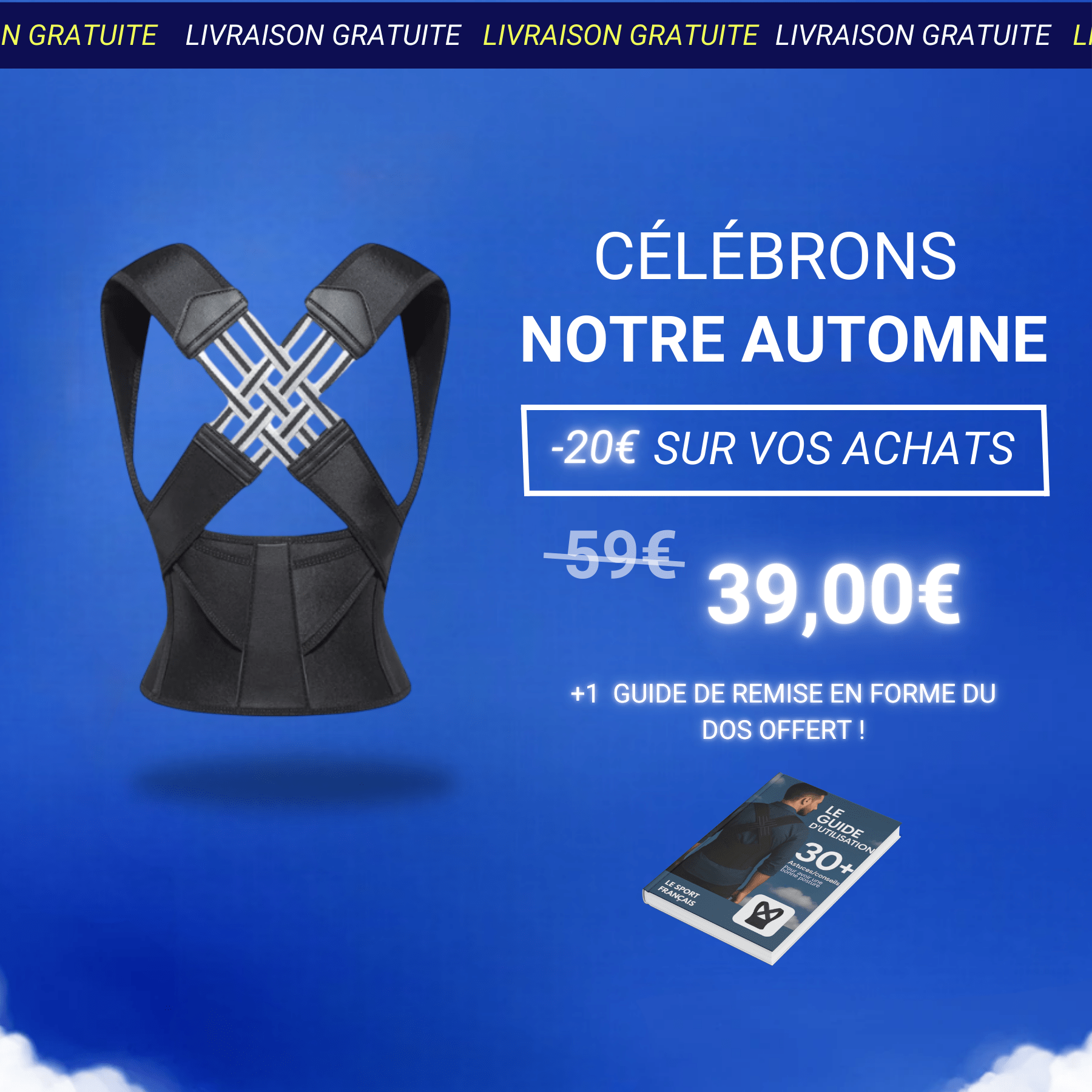 Correcteur de Posture Dos Épaules Soulage Redresse – Le