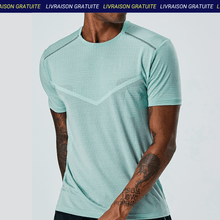 T-shirt de sport homme vert Le Sport Français — vue de face
