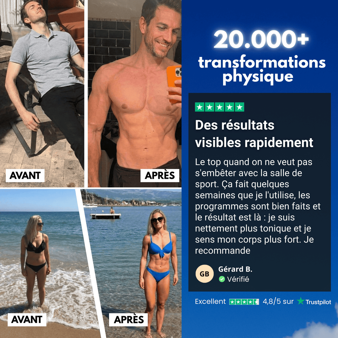 Ceinture EMS électrostimulation Le Sport Français
