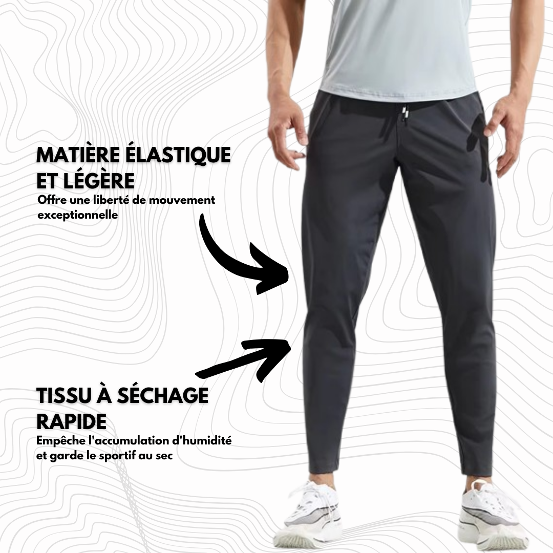 Pantalon de Survêtement Homme, Séchage Rapide, Élastique, pour Gym & Fitness