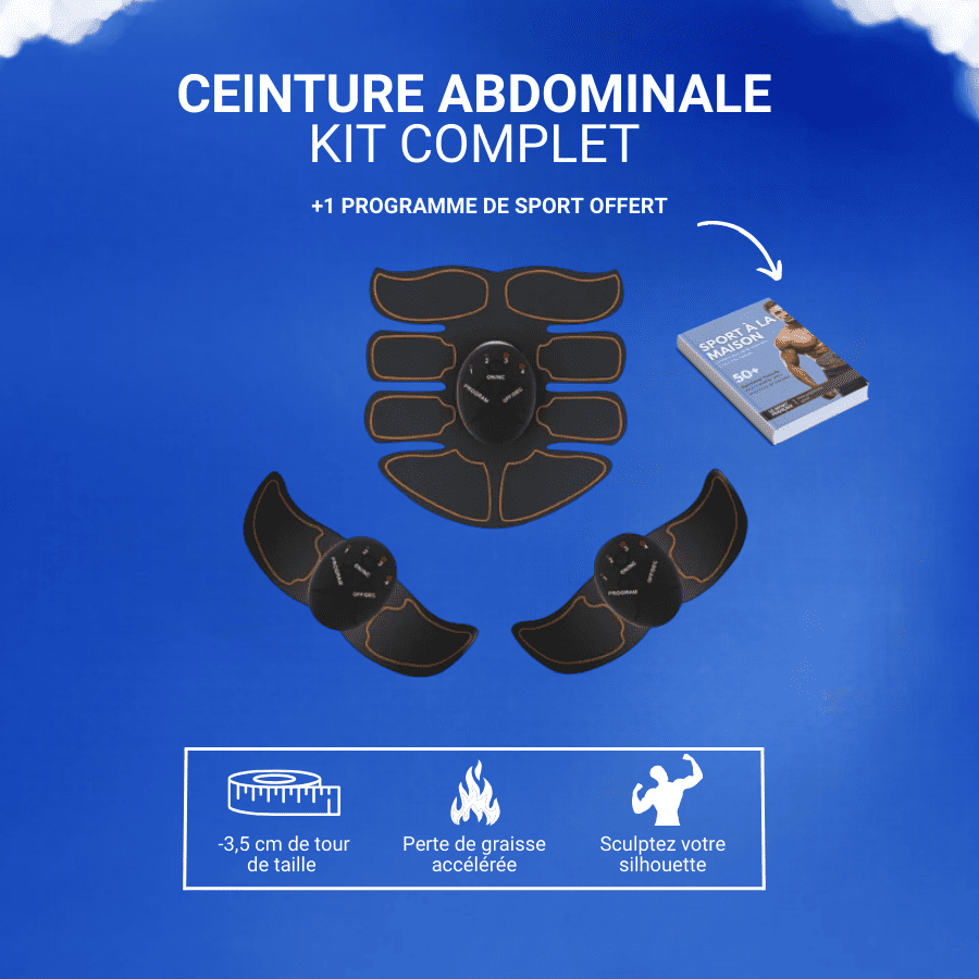Patch de renforcement abdominal (ceinture+bras) - Le sport français