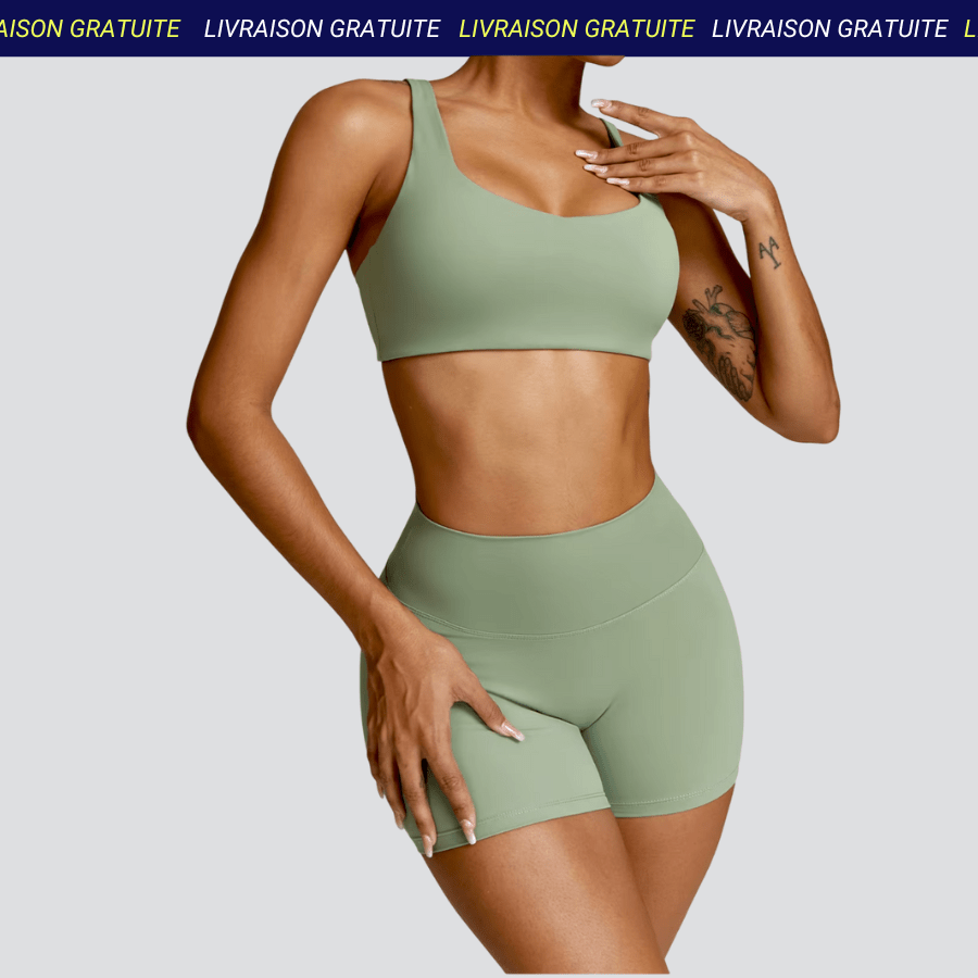 Ensemble de Sport femme Kaki - Le Sport Français