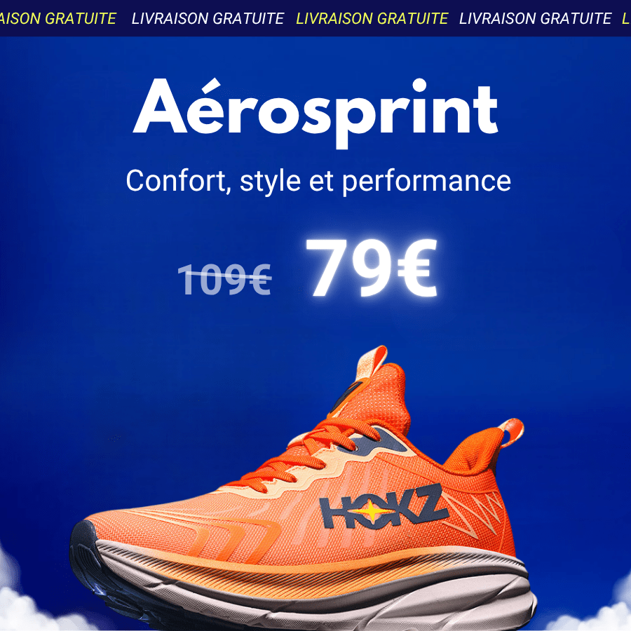 Aérosprint Orange/Noir – Chaussures de sport pour homme