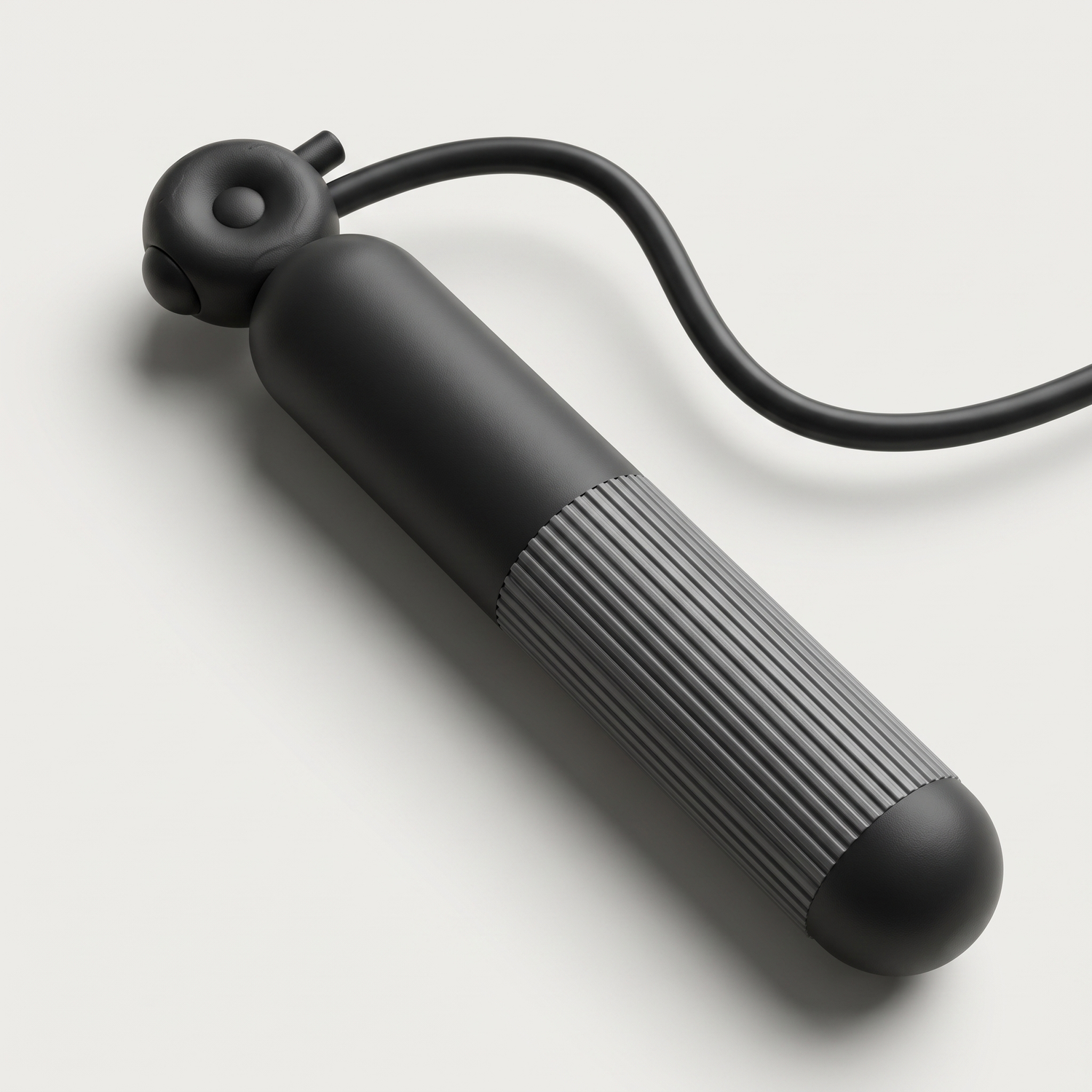 Poignée de 17 cm en ABS avec grip nervuré antidérapant et roulement pivotant