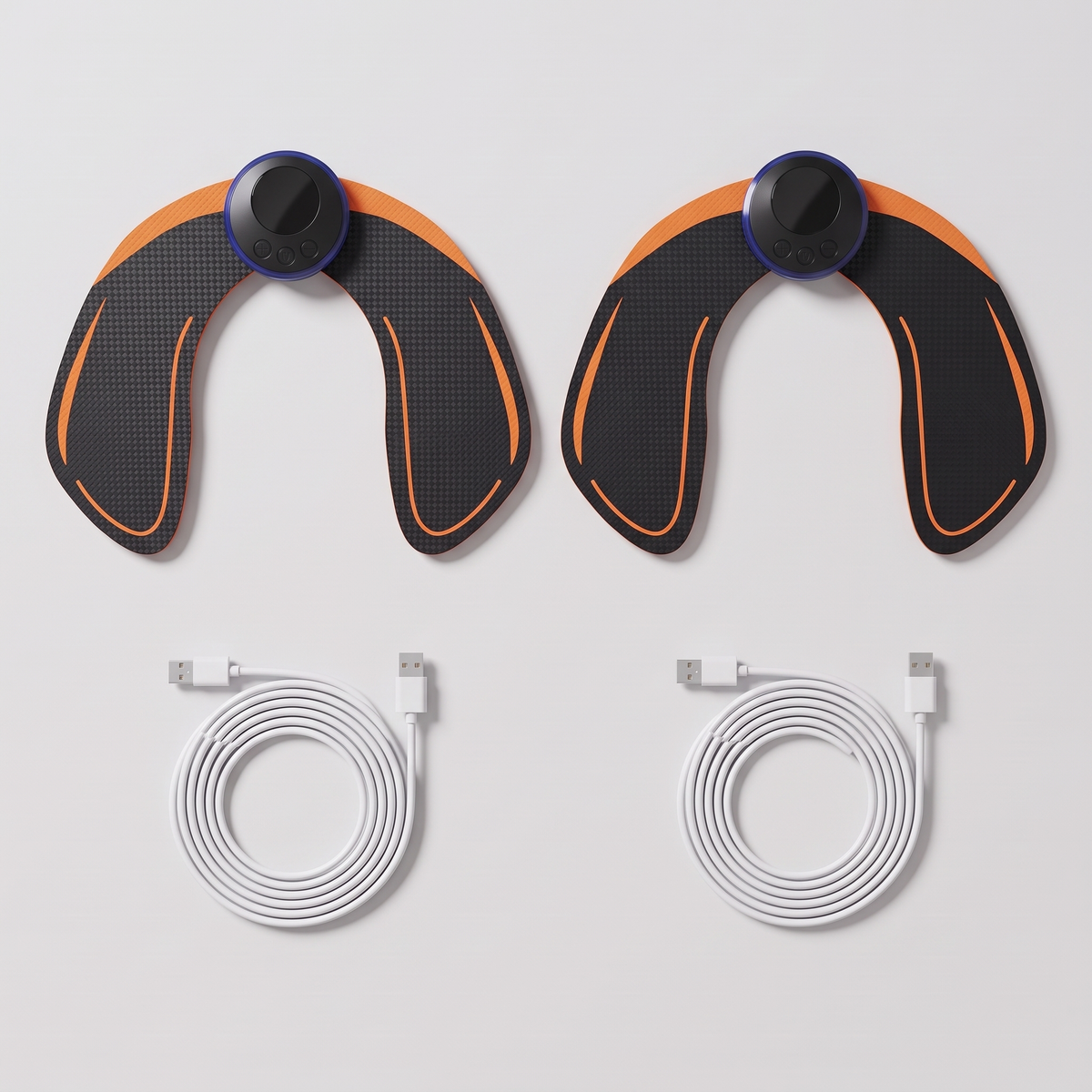 Contenu du lot : 2 électrostimulateurs EMS et 2 câbles de recharge USB