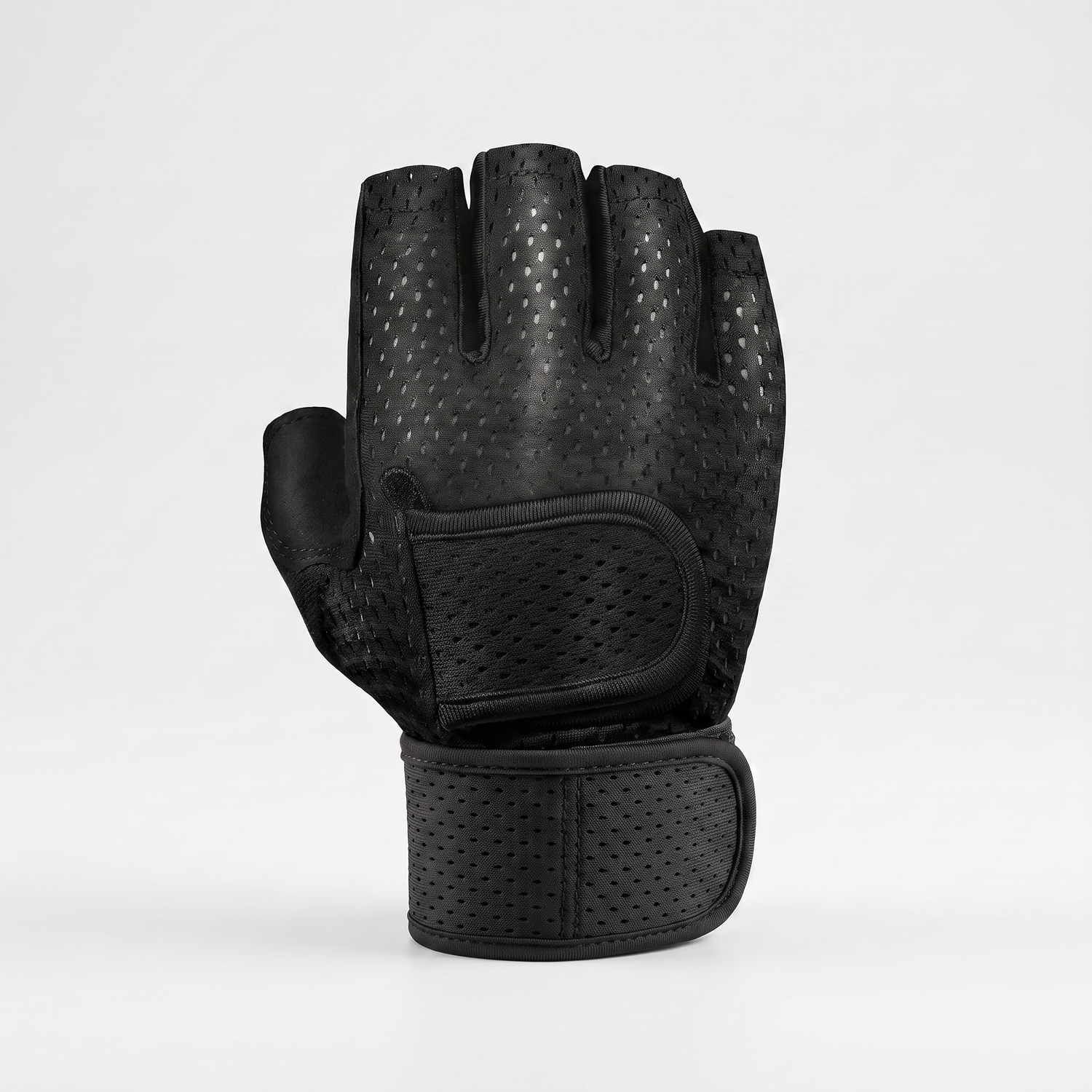 Gant de musculation premium debout : large sangle velcro réglable qui enveloppe le poignet