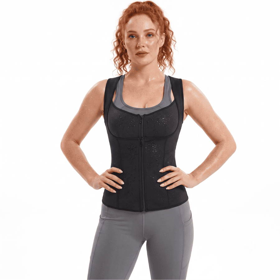 Gilet de Sudation Femme à Manches Courtes — Effet Sauna