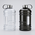 Gourde de sport 2 litres avec poignée — PETG sans BPA, transparente ou noire