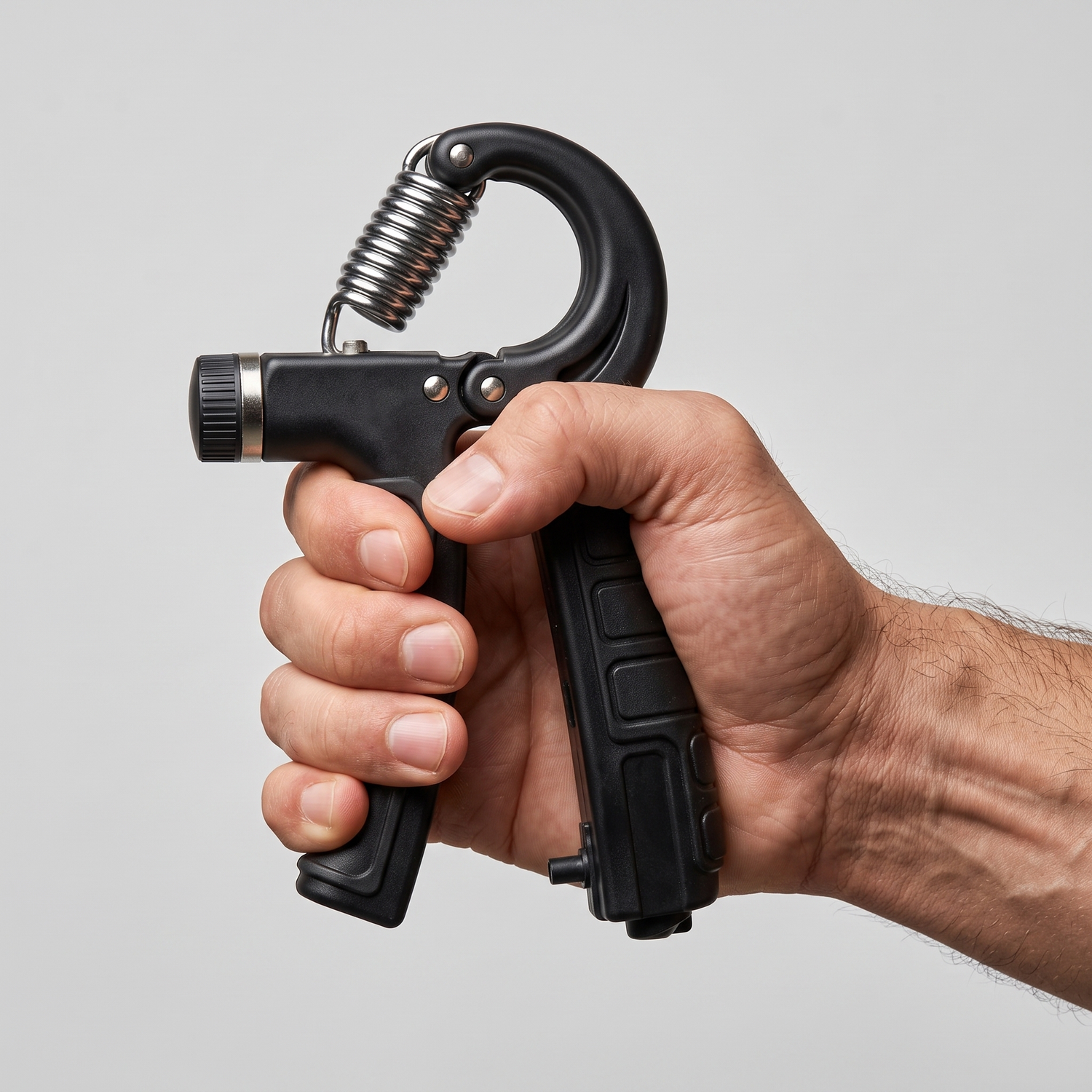 Main refermant le gripper souple noir, poignet en position neutre