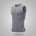Débardeur de Compression Homme Sans Manches - Gris Chiné