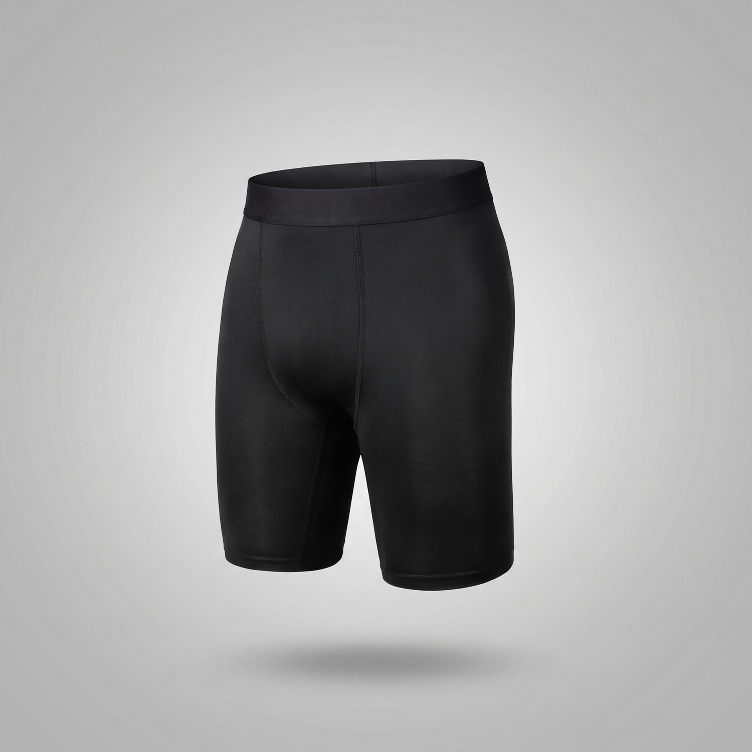 Short de compression homme noir — packshot studio