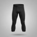 Collant de Compression Homme 3/4 - Noir