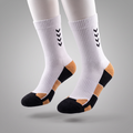 Chaussettes de Running Compression Mi-Mollet Rembourrées - Blanc & Noir