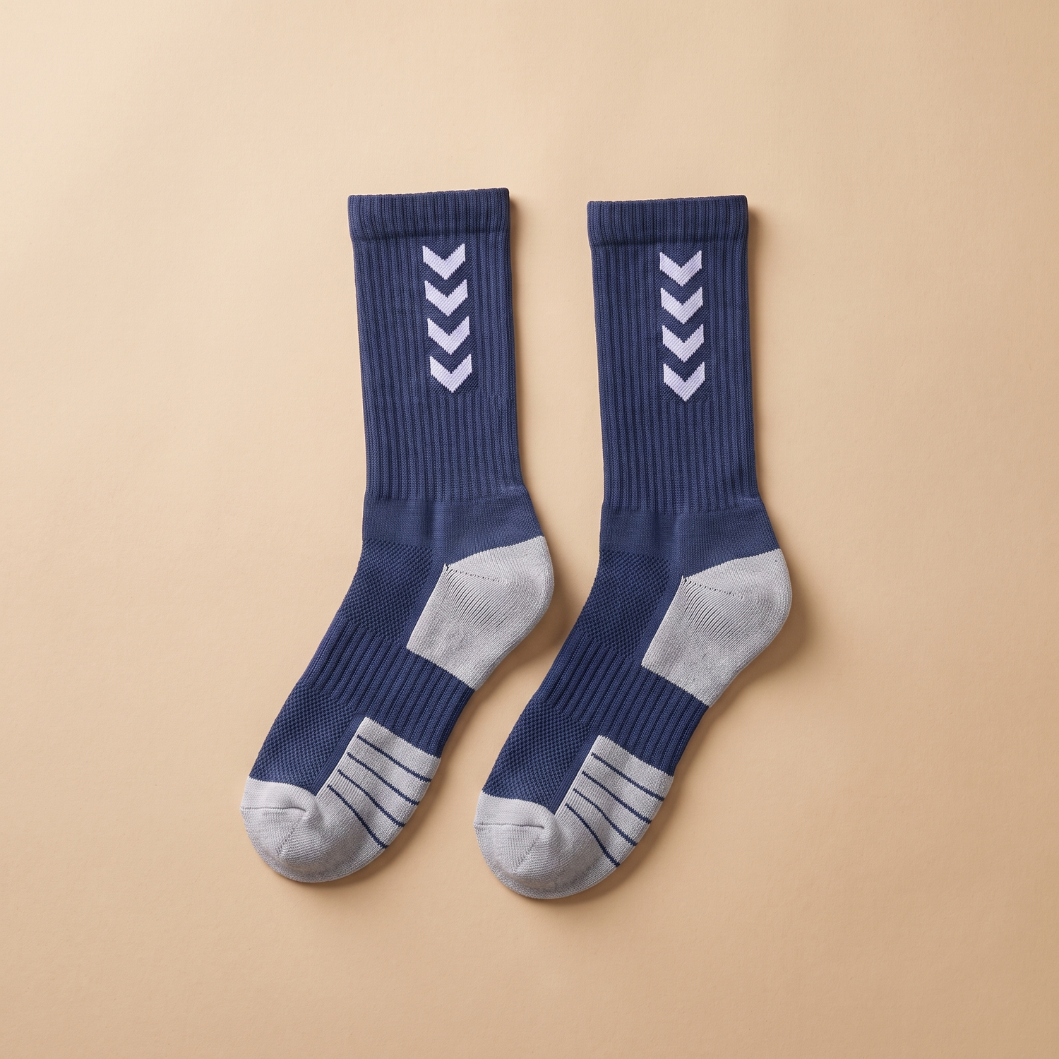 Chaussettes compression bleu marine a plat