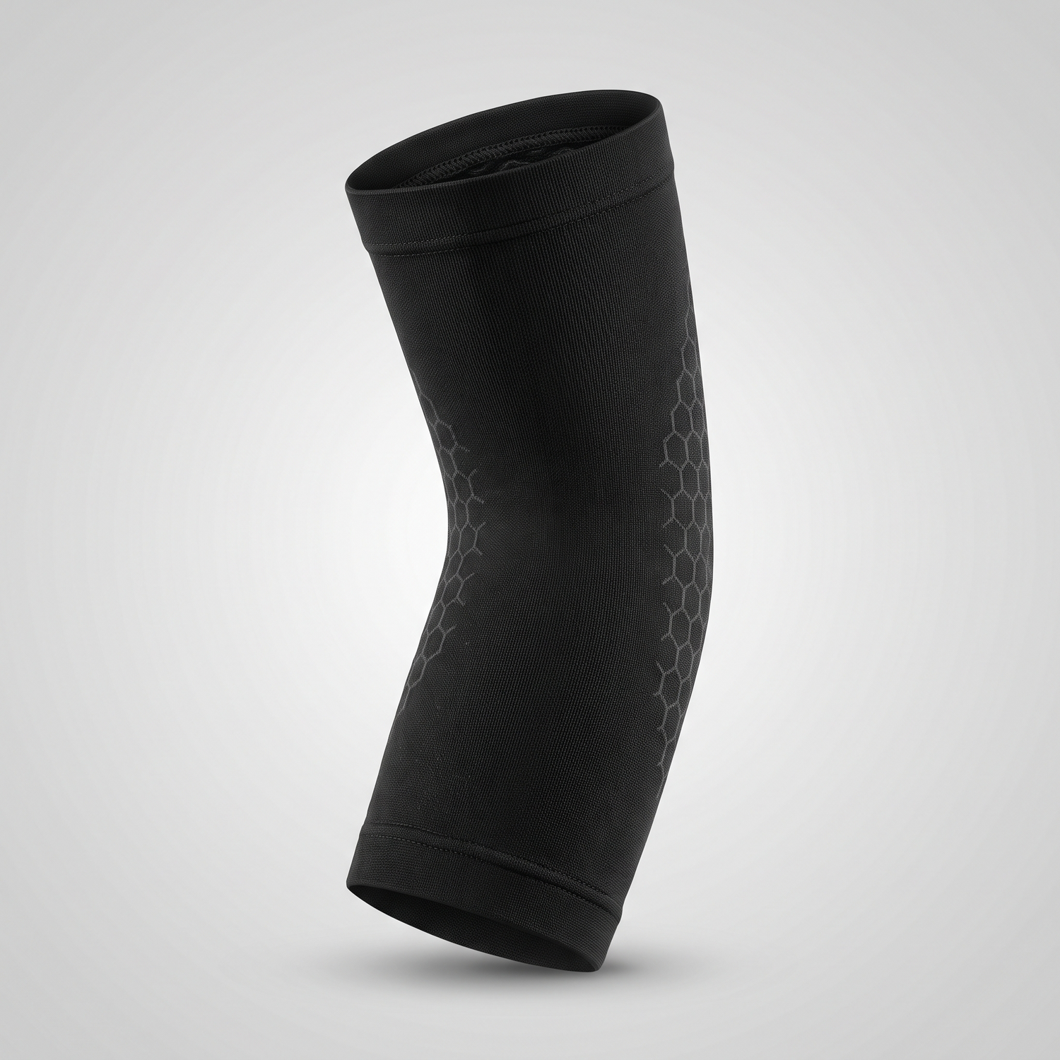 Manchon de coude compression tricot noir - packshot