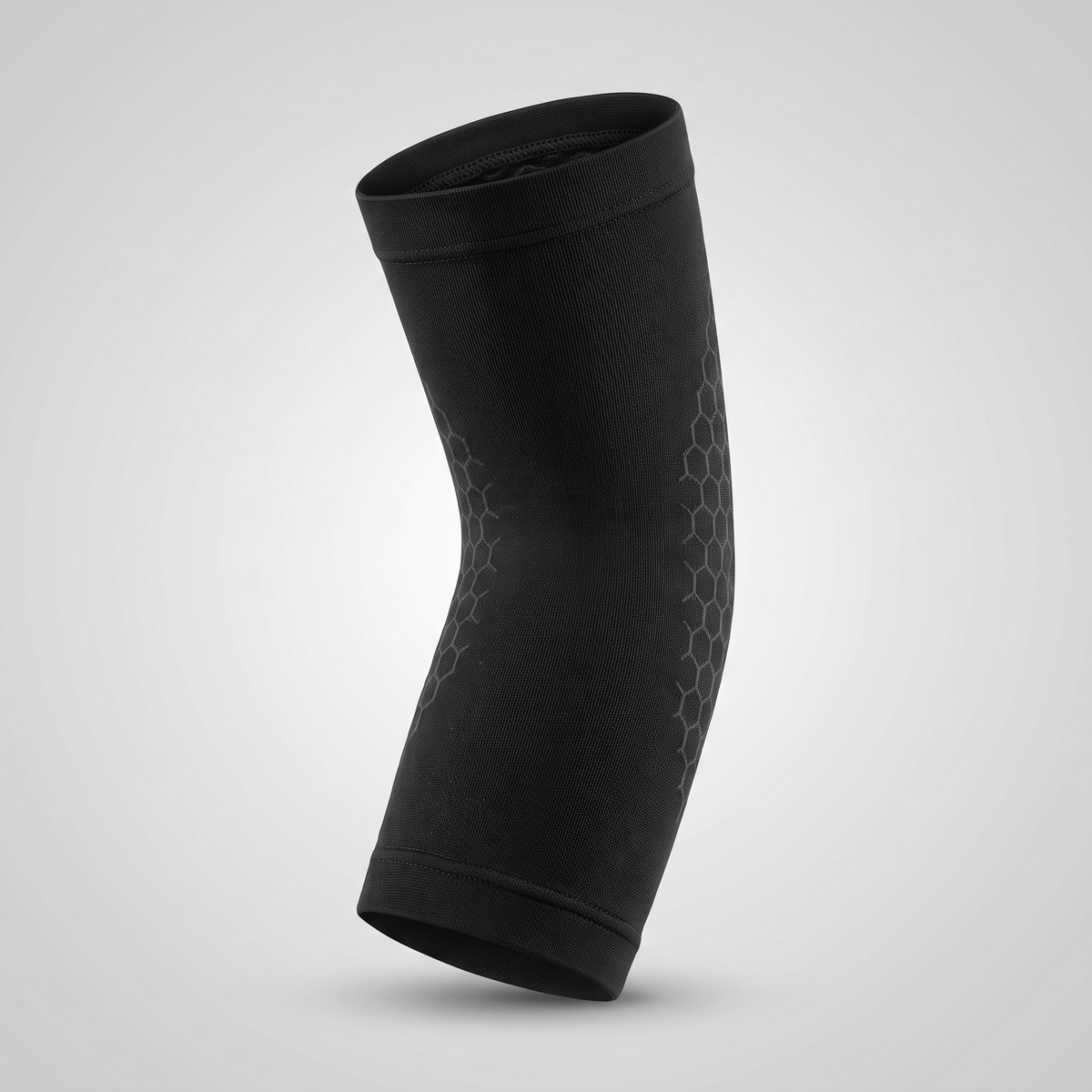 Manchon de coude compression tricot noir - packshot