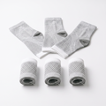 Manchon de Compression Cheville & Pied - Bout Ouvert - Blanc - Lot de 3 Paires