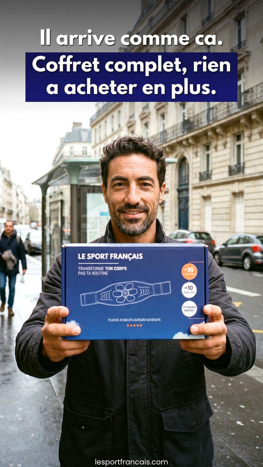 Coffret complet ceinture abdominale Le Sport Français, rien à acheter en plus