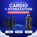 Pack Cardio Maison — corde à sauter, 2 serviettes et gourde 2 L