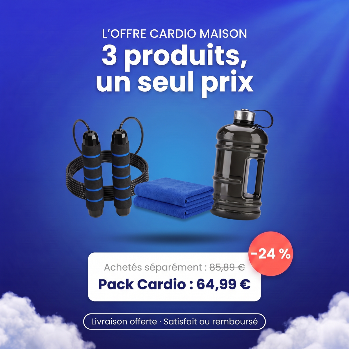 Offre Pack Cardio Maison : 64,99 € au lieu de 85,89 €