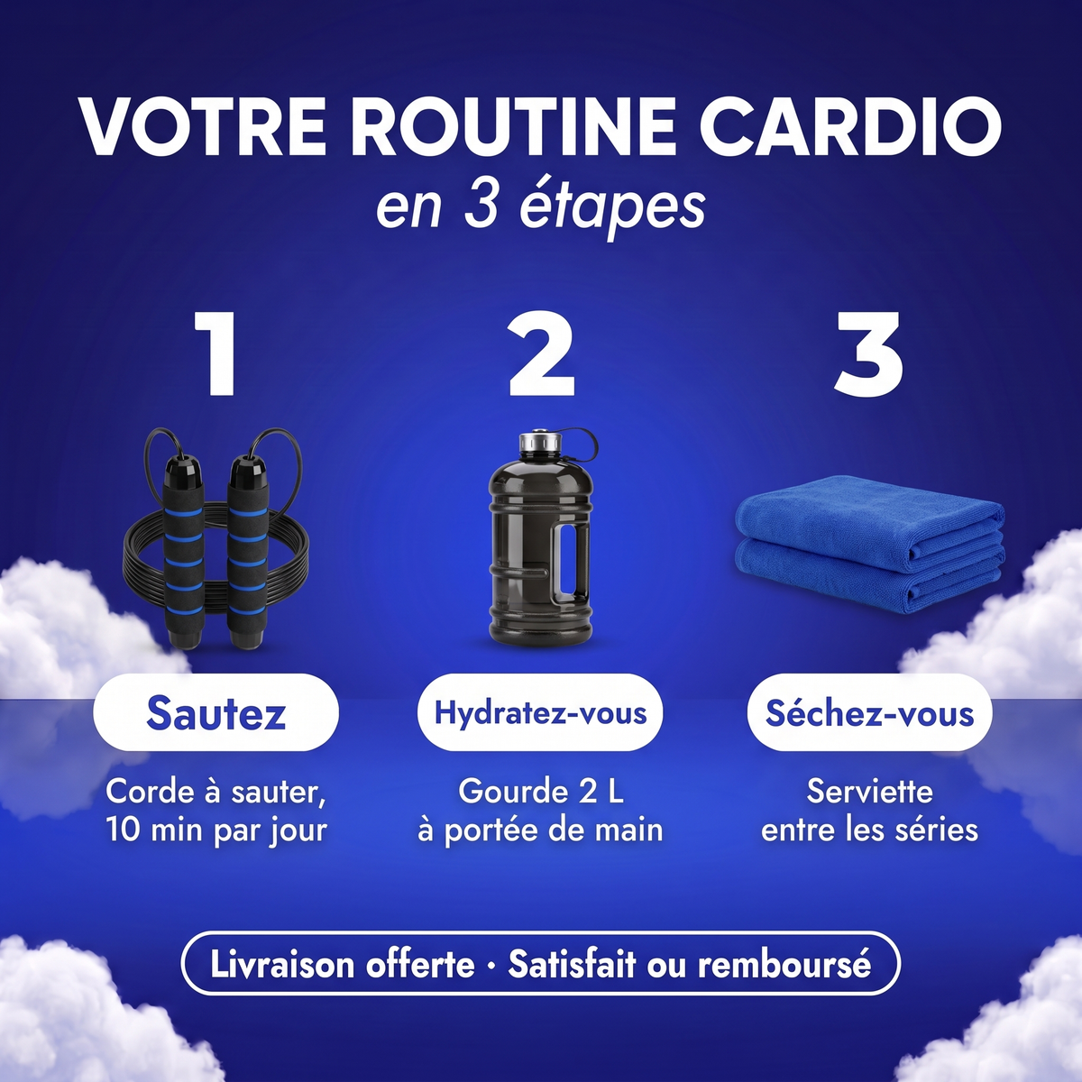 Routine cardio en 3 étapes