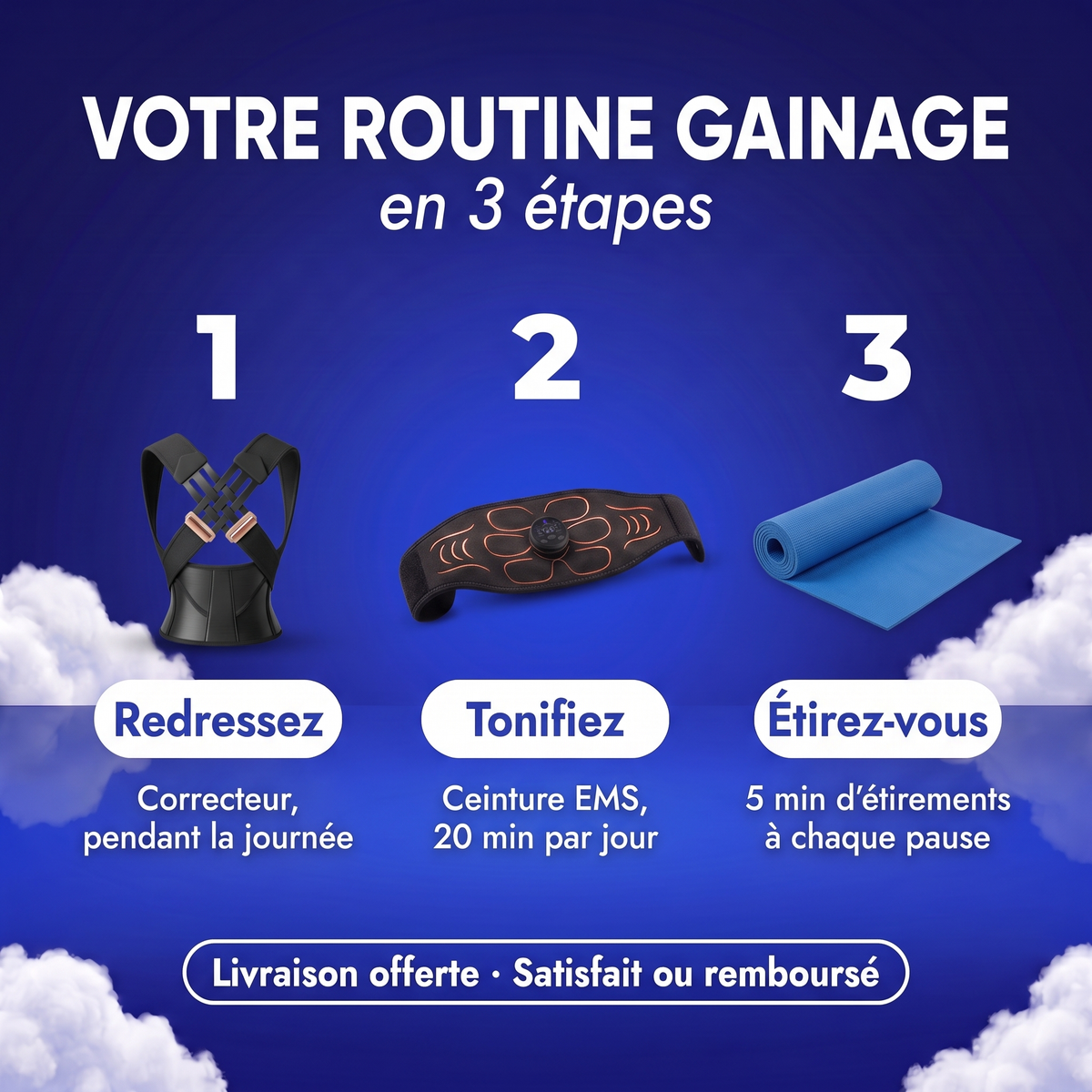 Routine gainage en 3 étapes