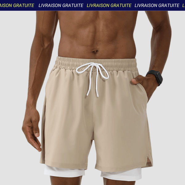 Short De Golf Grand Chelem Performance Stretch 360 Beige - Taille 34 Homme
