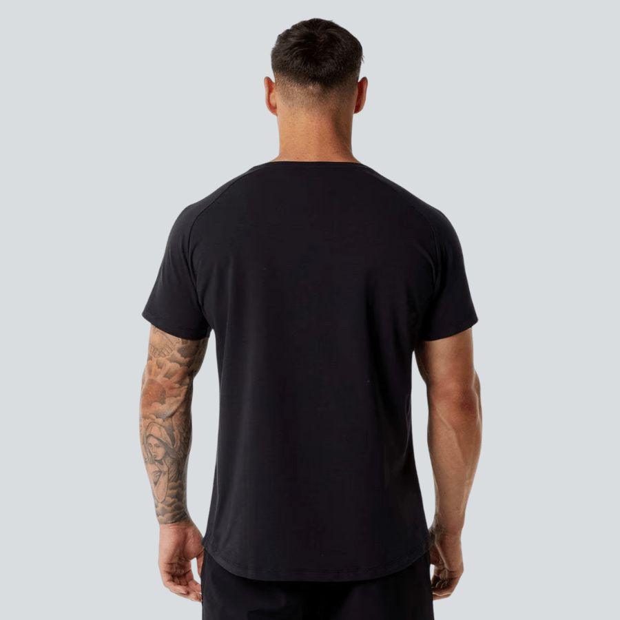 T-shirt manche courte noir de sport