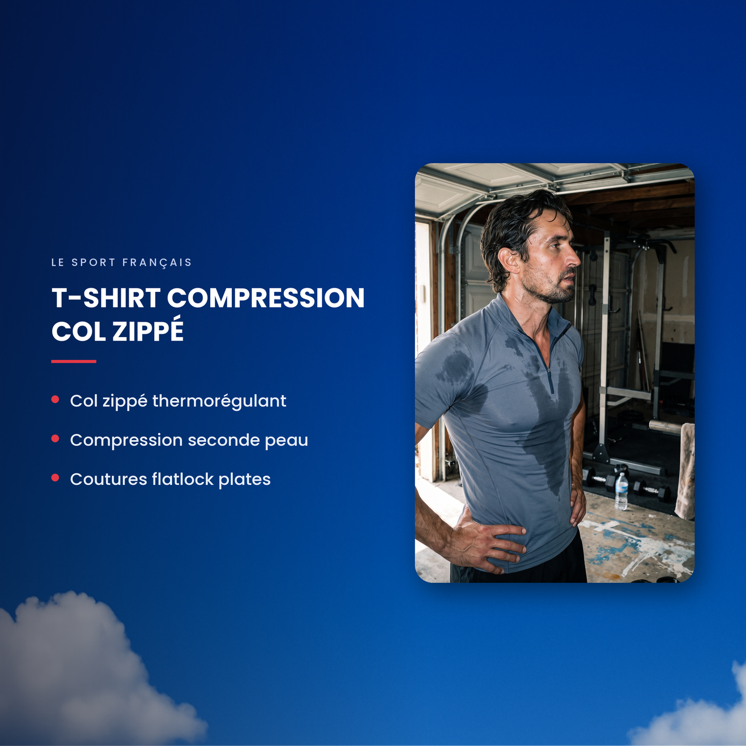 T-shirt de compression col zippé : les points forts du produit