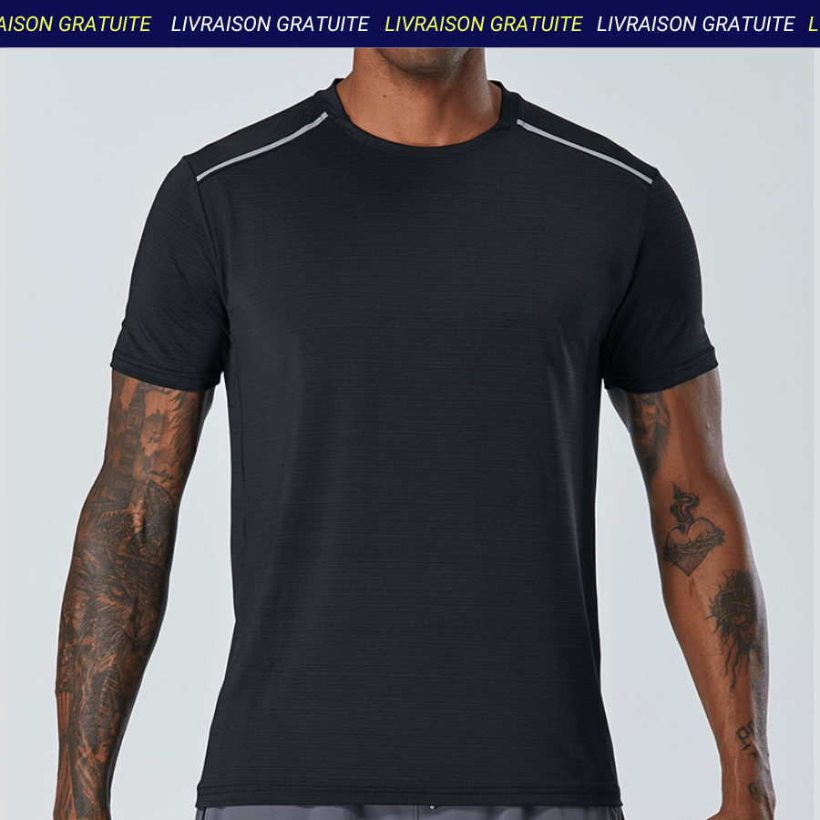 T-shirt de sport homme noir | Le Sport Français